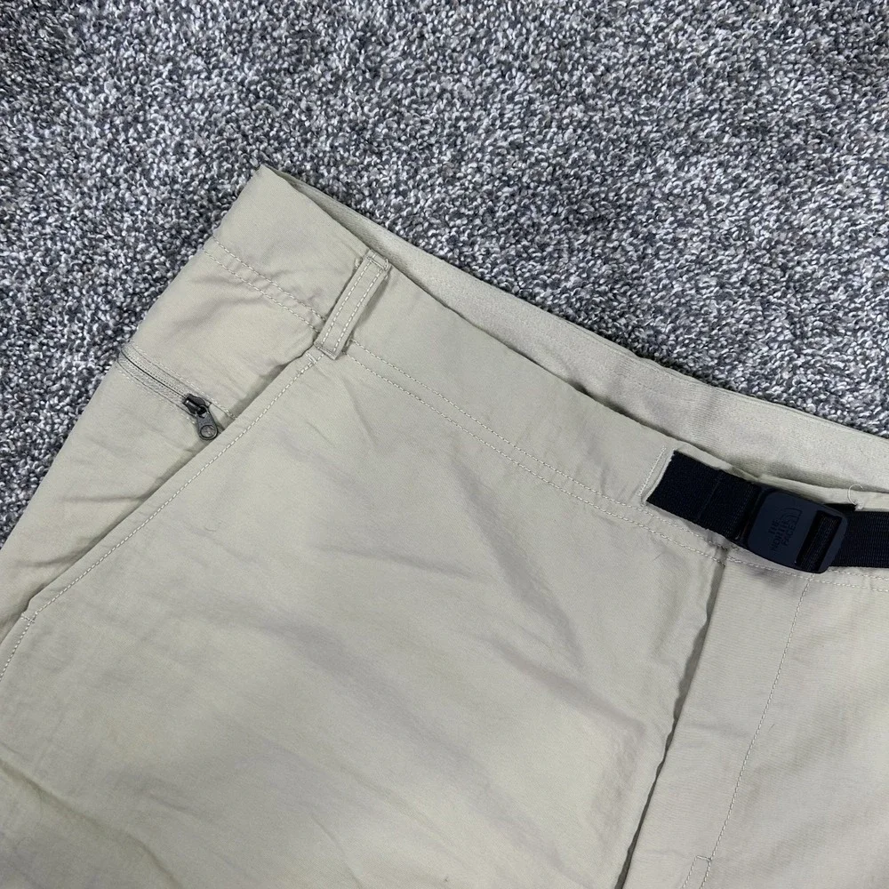 The North Face Convertible Hiking Pants‎ Mens 38 Beige Integrated Belt Outdoors